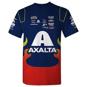 Men's William Byron Hendrick Motorsports Team Collection Blue Axalta Shirt  XL